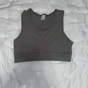 GREY CROP-TOP/SPORT BRA- LARGE-